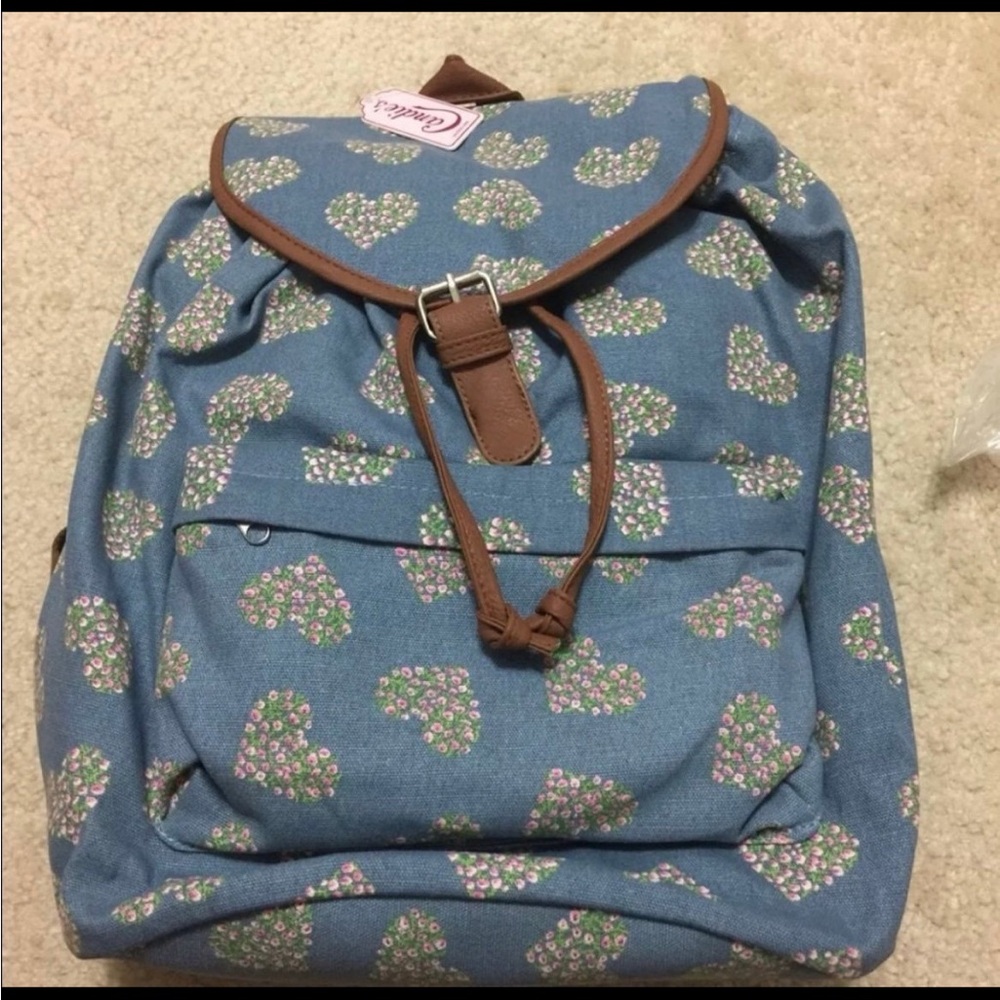 NWT Candie's Denim Floral Backpack Below $60 Retai